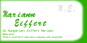mariann eiffert business card